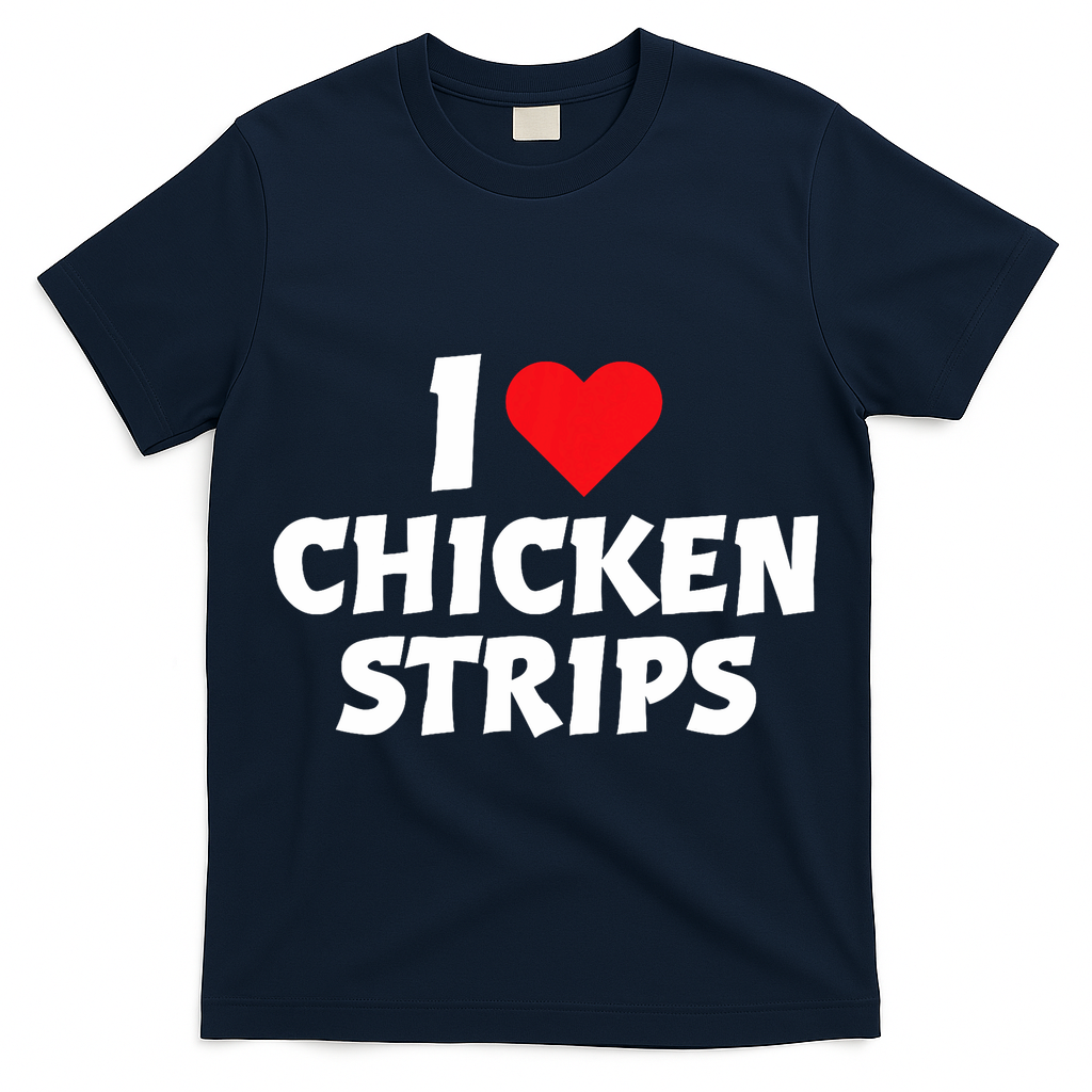 I Love Chicken Strips Crispy Chicken Fingers Fast Food Lover  T-Shirt