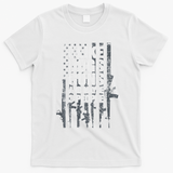 I Like Dogs Guns And Maybe 3 People Funny Gun T-Shirt - White