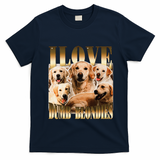 I Love Dumb Blondes Funny Meme Dog Lover T-Shirt - Navy Blue