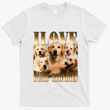 I Love Dumb Blondes Funny Meme Dog Lover T-Shirt - White