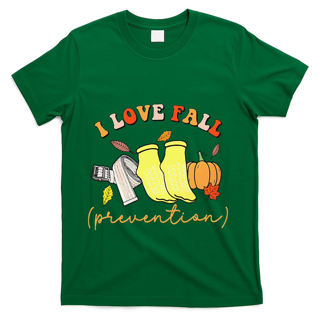 I Love Fall Gift T-Shirt - Green