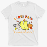 I Love Fall Gift T-Shirt - White