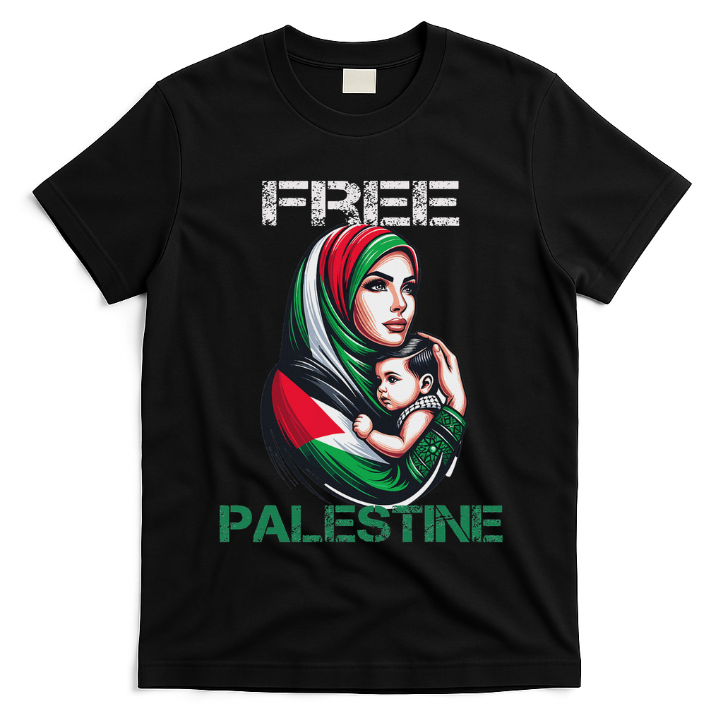 I Love Free Palestine Mother Children Gaza Strip Palestinian T-Shirt