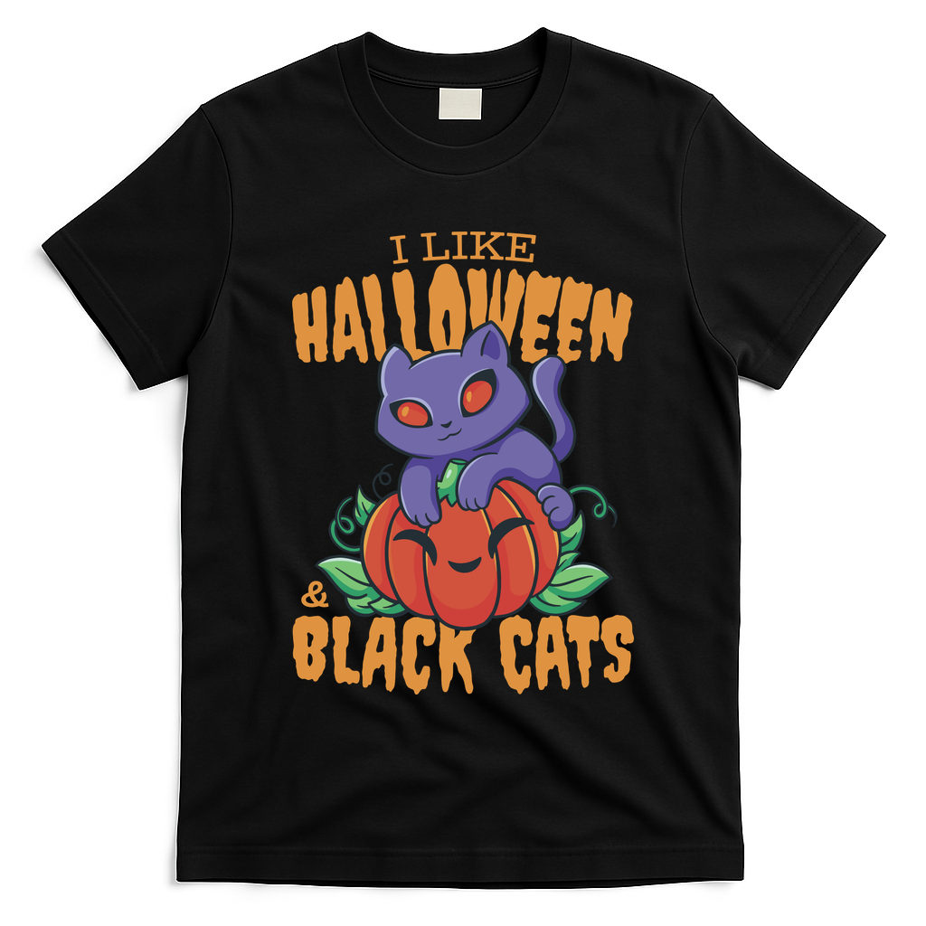 I Like Halloween And Black Cats T-Shirt
