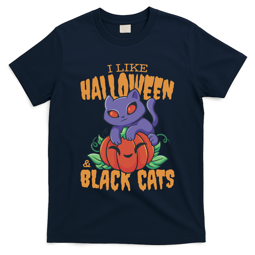 I Like Halloween And Black Cats T-Shirt