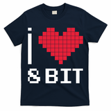 I Love Heart 8 Bit Retro Gamer Gaming T-Shirt