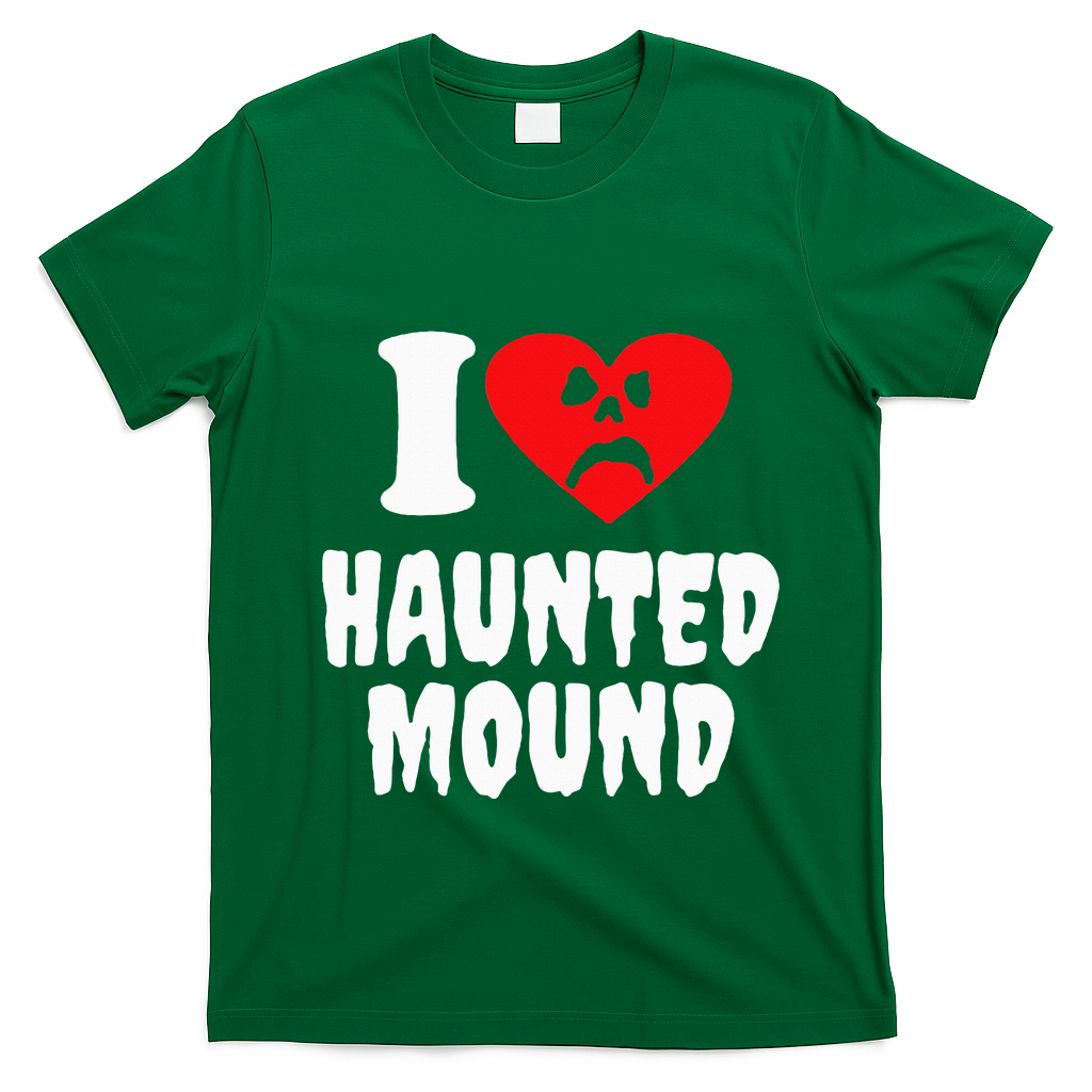 I Love Haunted Mound T-Shirt - Irish Green