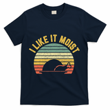 I Like It Moist Retro Funny Thanksgiving T-Shirt - Navy