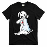 I Love Mom Tattoo Dalmatian Mom Dog Lover Gift T-Shirt - Black
