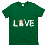 I Love My Shih Tzu Dog Shih Tzu Heart Shih Tzu Love T-Shirt - Irish Green