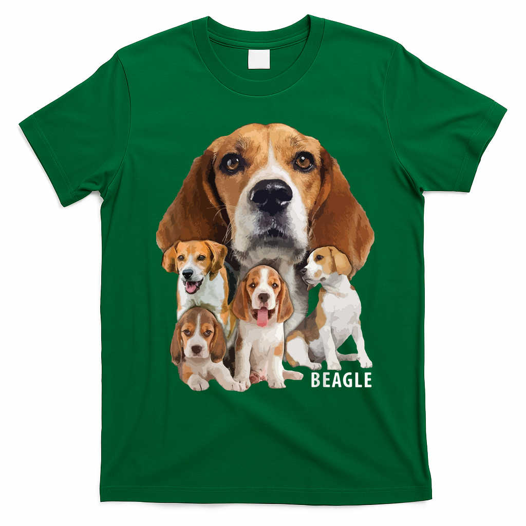 I Love My Beagle Dog Themed Funny Beagle Lover T T-Shirt - Irish Green