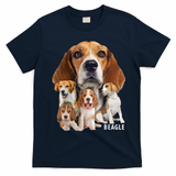 I Love My Beagle Dog Themed Funny Beagle Lover T T-Shirt - Navy Blue