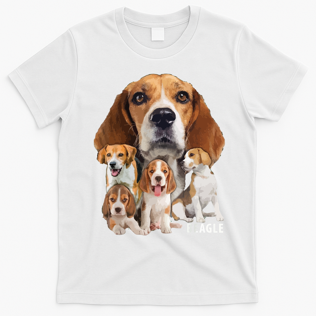 I Love My Beagle Dog Themed Funny Beagle Lover T T-Shirt - White