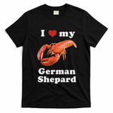 I Love My German Shepard Lobster T-Shirt - Black