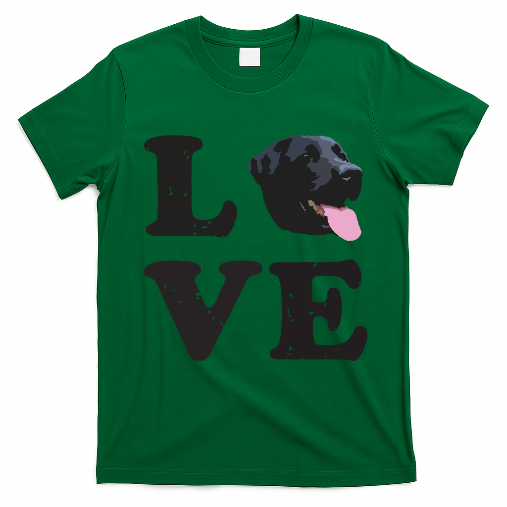 I Love My Black Lab Labrador Retriever Dog Tee T-Shirt - Irish Green