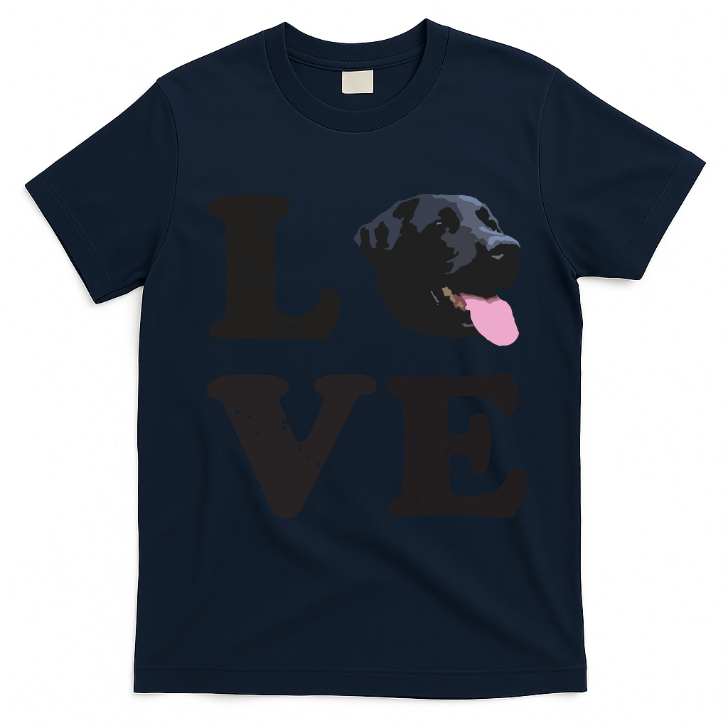 I Love My Black Lab Labrador Retriever Dog Tee T-Shirt - Navy Blue