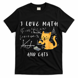 I Love Math And Cats Math Student Mathematician Math Teacher T-Shirt
