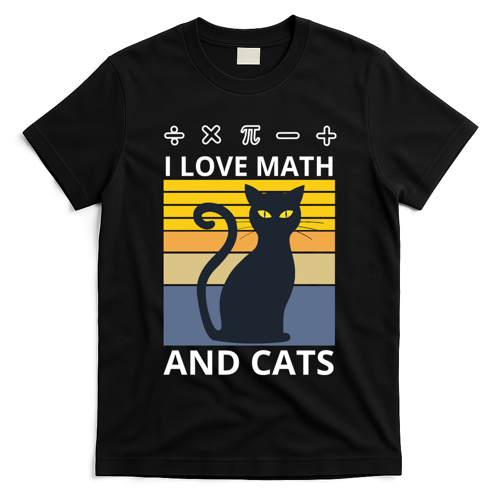 I Love Math And Cats T-Shirt