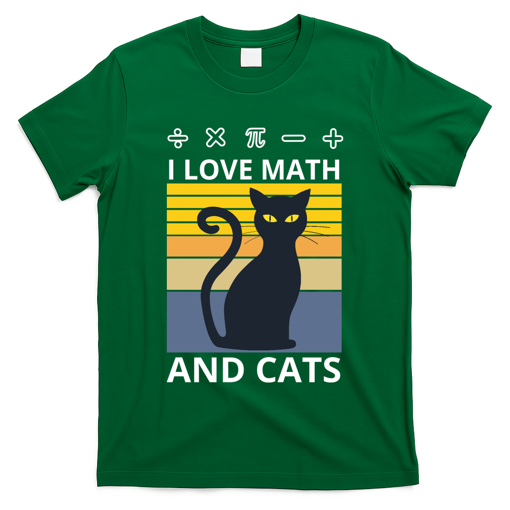 I Love Math And Cats T-Shirt