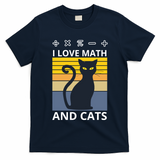 I Love Math And Cats T-Shirt
