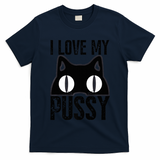 I Love My Pussy Cat Funny Halloween Cats Spiderweb Premium T-Shirt