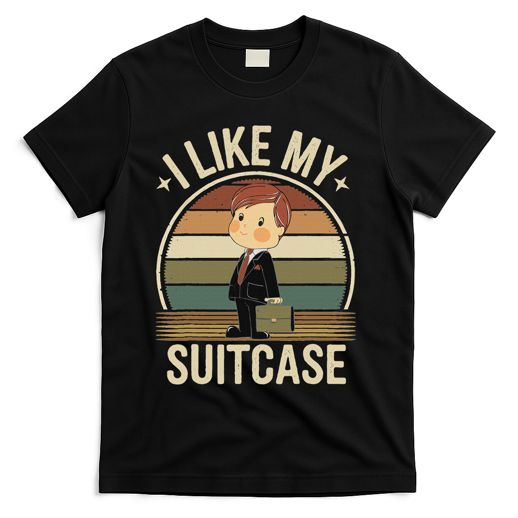 I Like My Suitcase Vintage Trump Sootcase Viral Meme T-Shirt - Black
