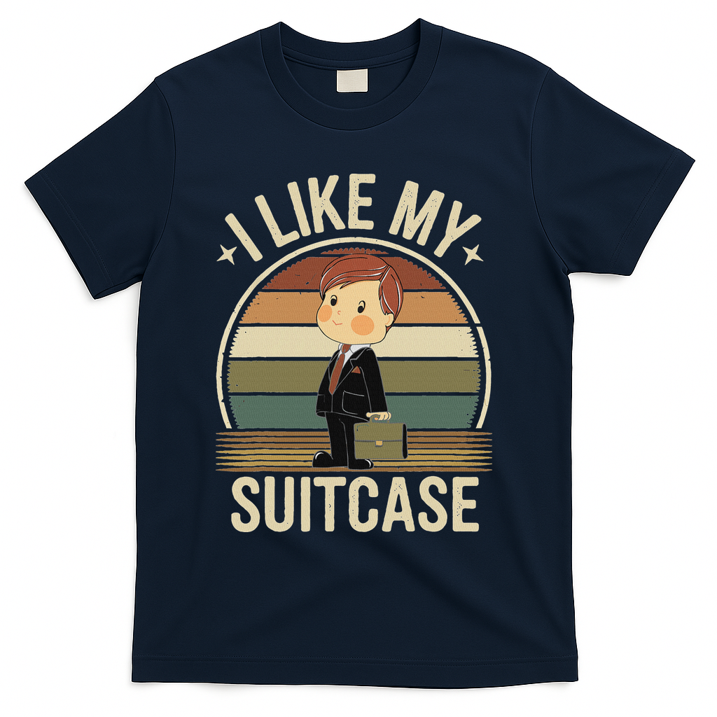 I Like My Suitcase Vintage Trump Sootcase Viral Meme T-Shirt - Navy