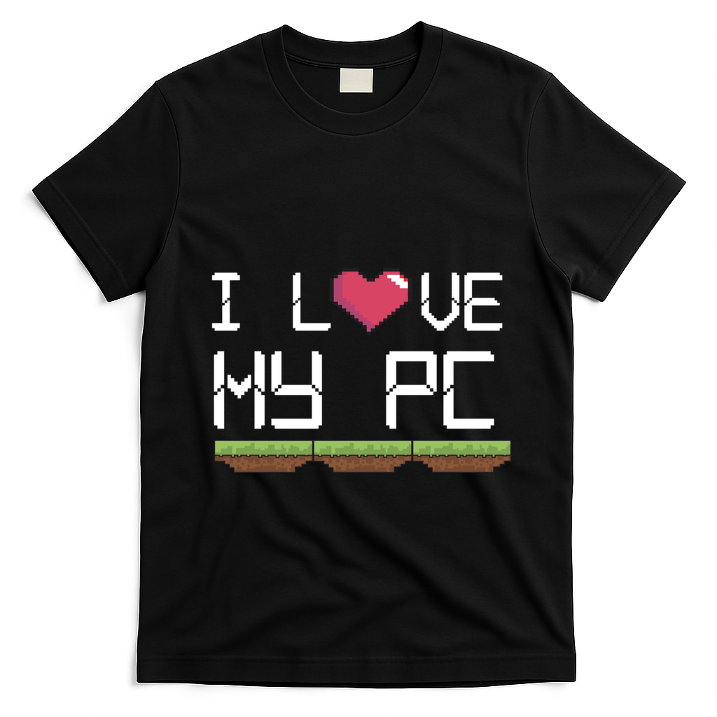 I Love My Pc Gamer Game Playing Computer Play Online Vr Gift T-Shirt - Black