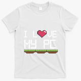 I Love My Pc Gamer Game Playing Computer Play Online Vr Gift T-Shirt - White