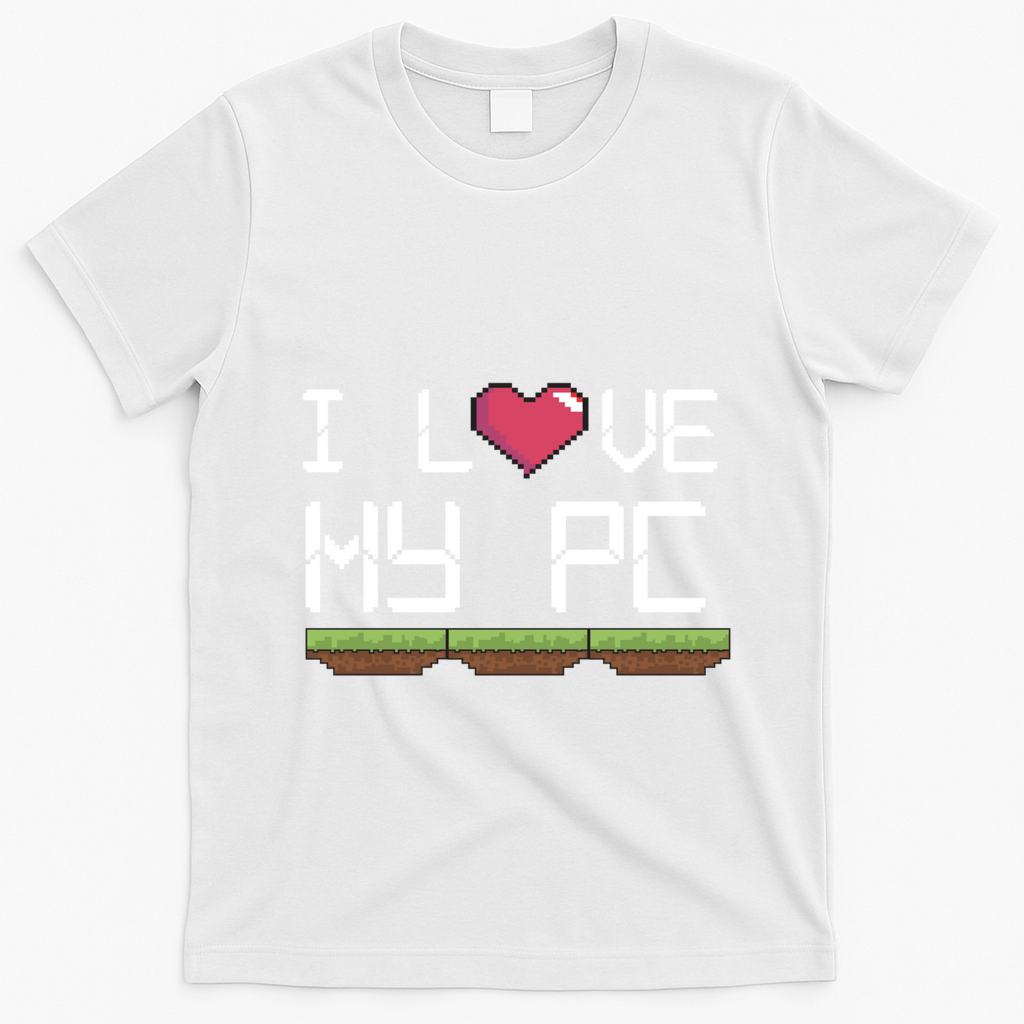 I Love My Pc Gamer Game Playing Computer Play Online Vr Gift T-Shirt - White