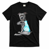 I Love Mom Tattoo Pitbull Dog Lover  Gift Pitbull Mom T-Shirt - Black