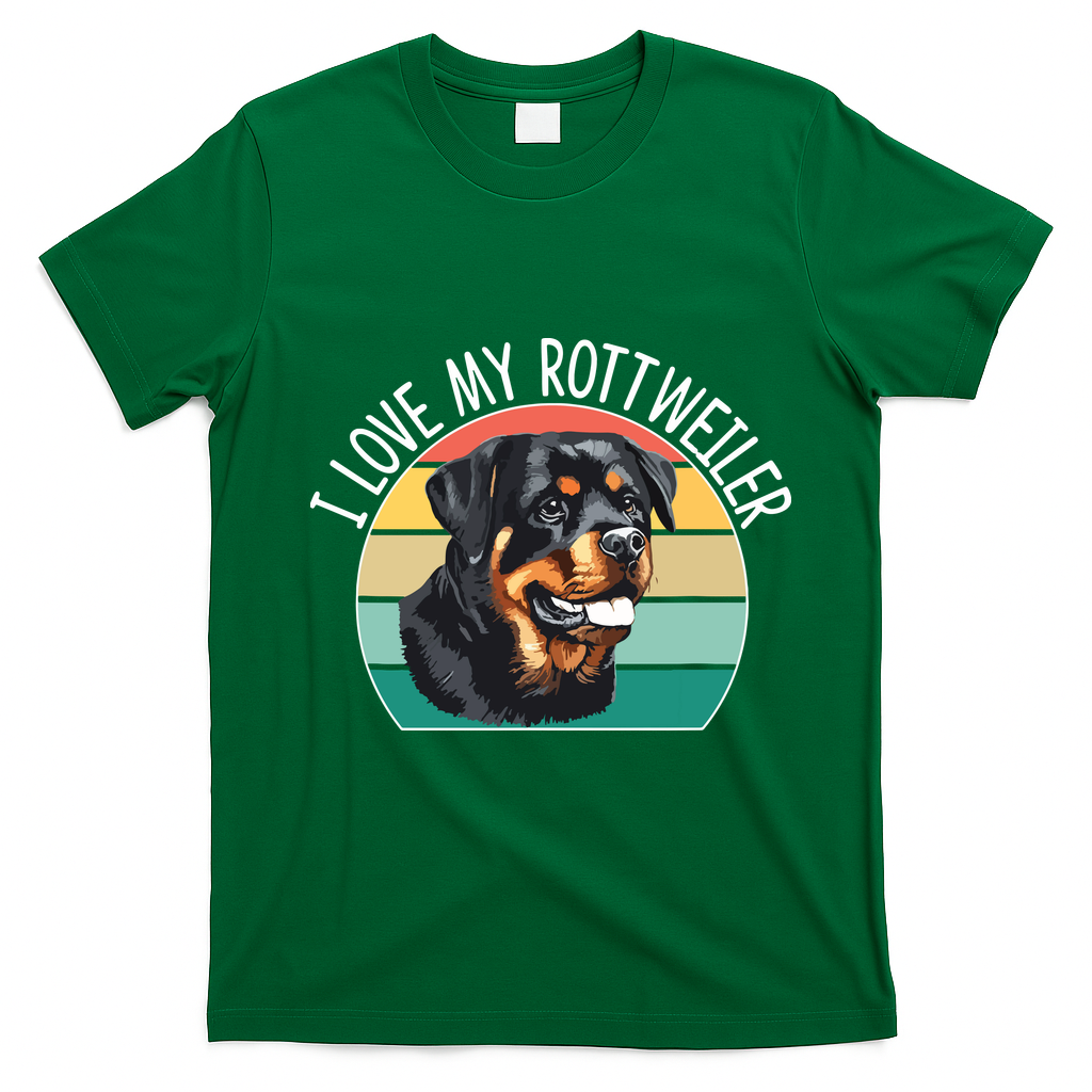 I Love My Rottweiler T-Shirt - Irish Green