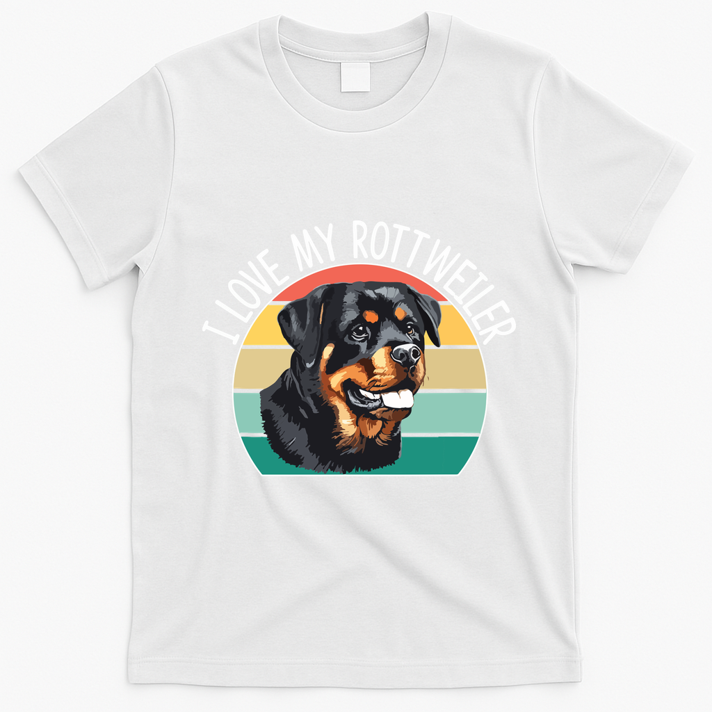 I Love My Rottweiler T-Shirt - White