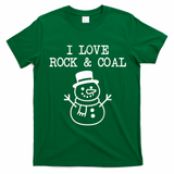 I Love Rock And Coal Christmas T-Shirt - Irish Green