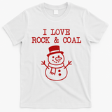 I Love Rock And Coal Christmas T-Shirt - White