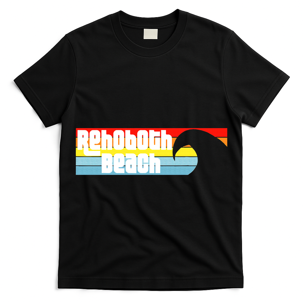 I Love Rehoboth Beach Delaware De Atlantic Wave T-Shirt