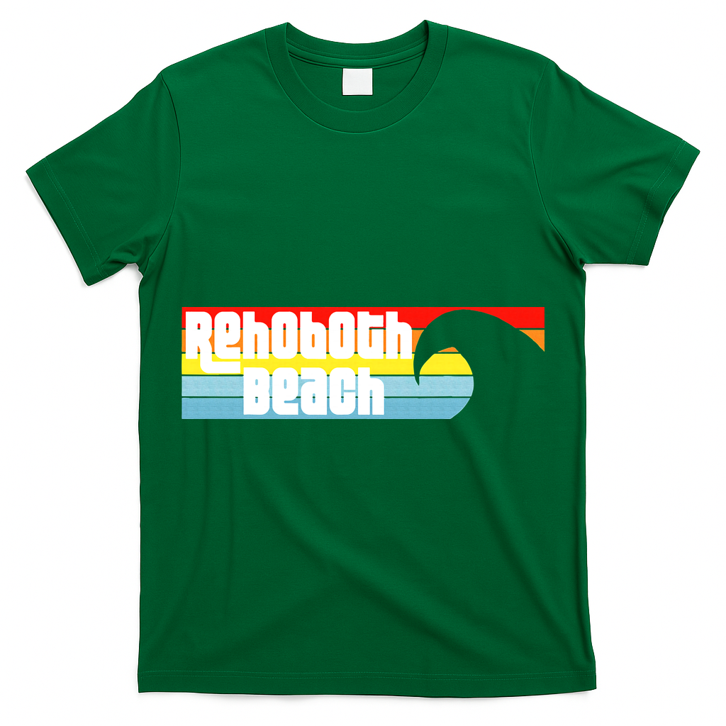 I Love Rehoboth Beach Delaware De Atlantic Wave T-Shirt