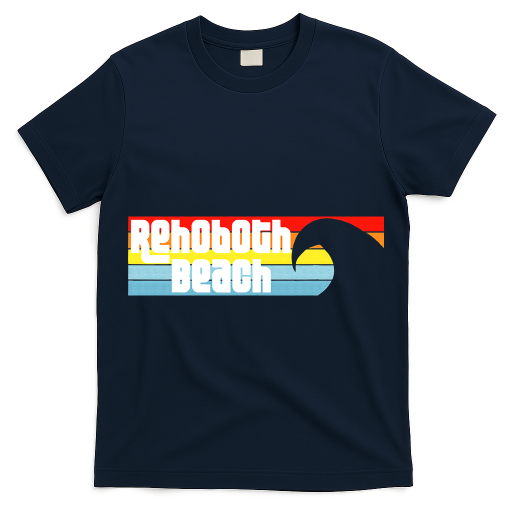 I Love Rehoboth Beach Delaware De Atlantic Wave T-Shirt