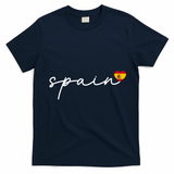 I Love Spain Signature Heart T-Shirt - Navy Blue