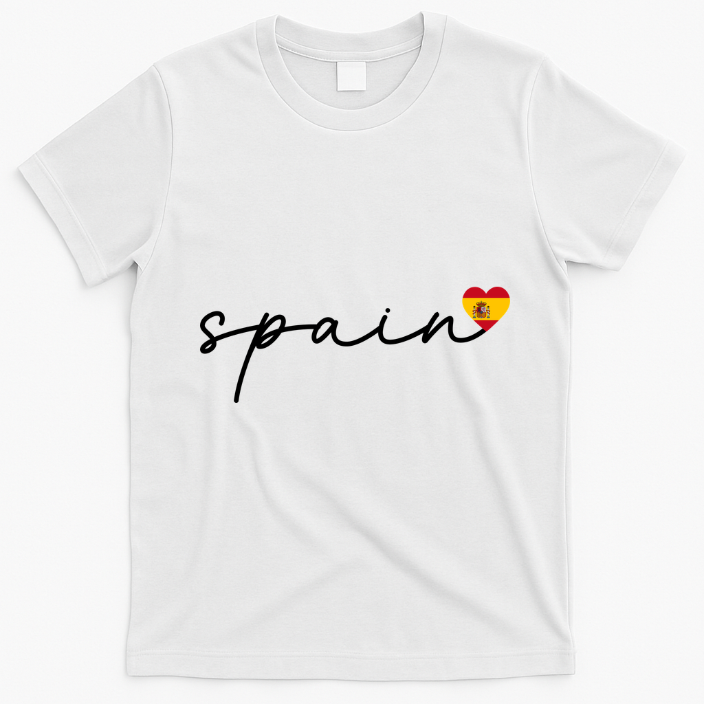 I Love Spain Signature Heart T-Shirt - White