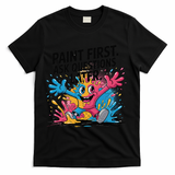 I Love To Finger Paint Funny Art Teacher Painting Artists T-Shirt - Black