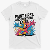 I Love To Finger Paint Funny Art Teacher Painting Artists T-Shirt - White