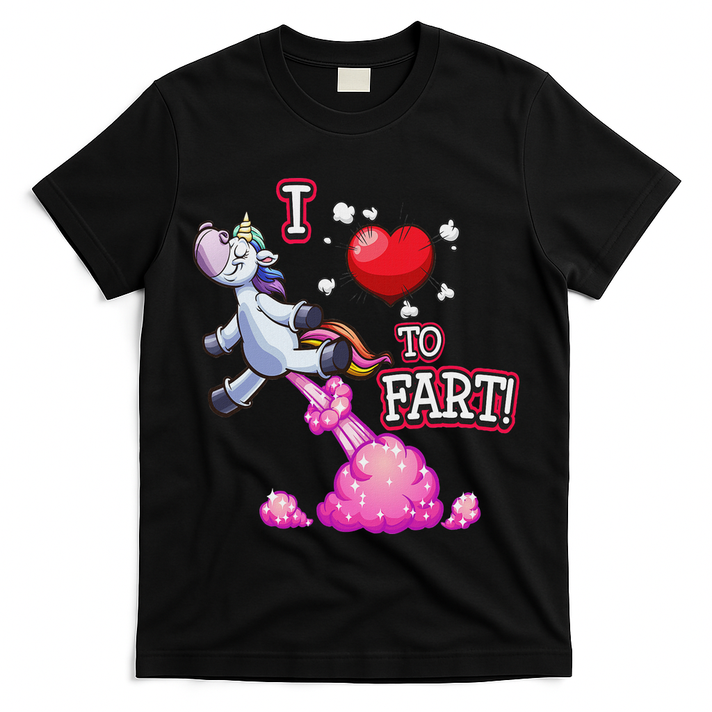 I Love To Fart A Unicorn Love Fart I Heart Fart T-Shirt