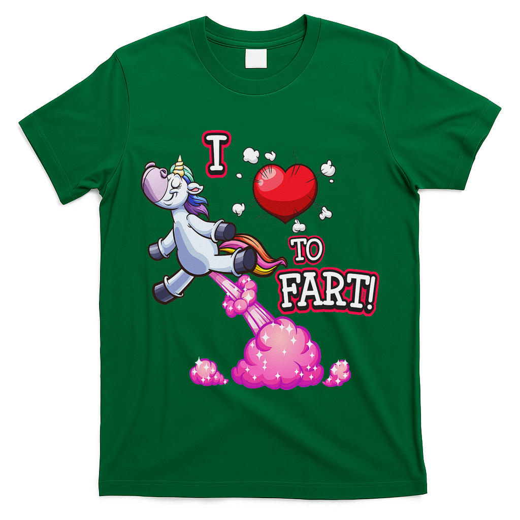 I Love To Fart A Unicorn Love Fart I Heart Fart T-Shirt