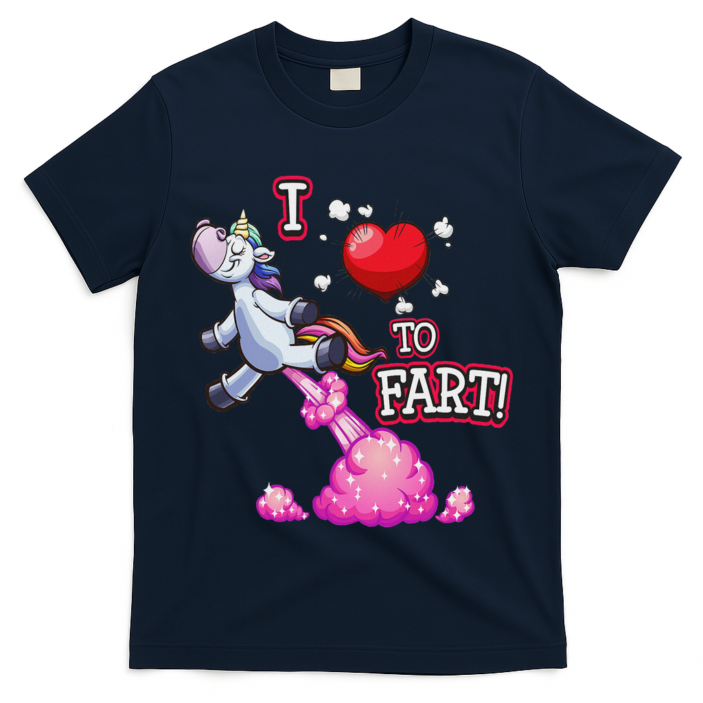 I Love To Fart A Unicorn Love Fart I Heart Fart T-Shirt