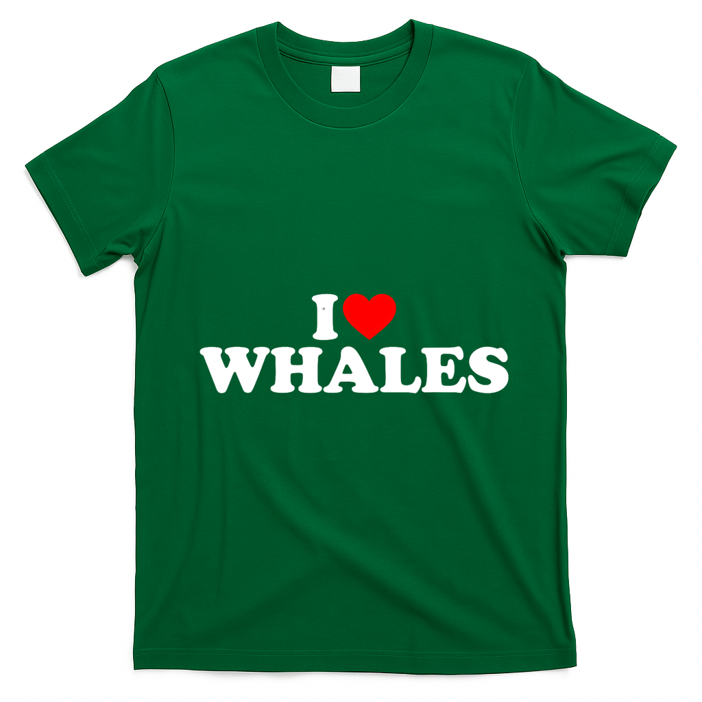 I Love Whales T-Shirt - Irish Green