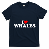 I Love Whales T-Shirt - Navy Blue