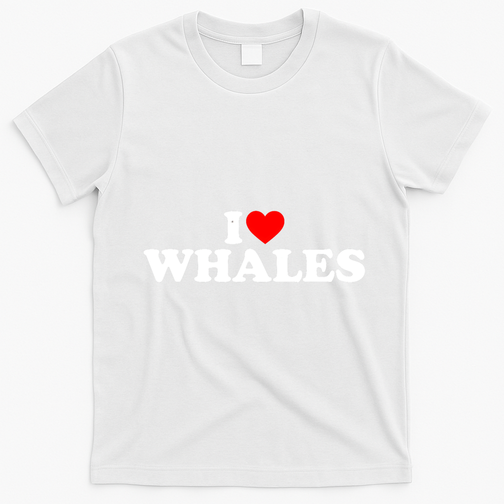 I Love Whales T-Shirt - White