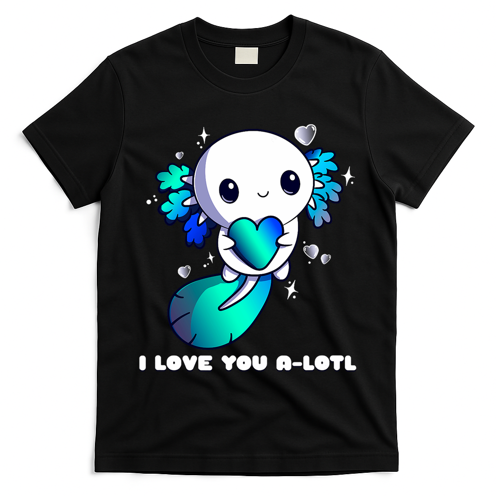 I Love You A-Lotl, Axolotl Valentines Day Cute Kawaii Gift T-Shirt