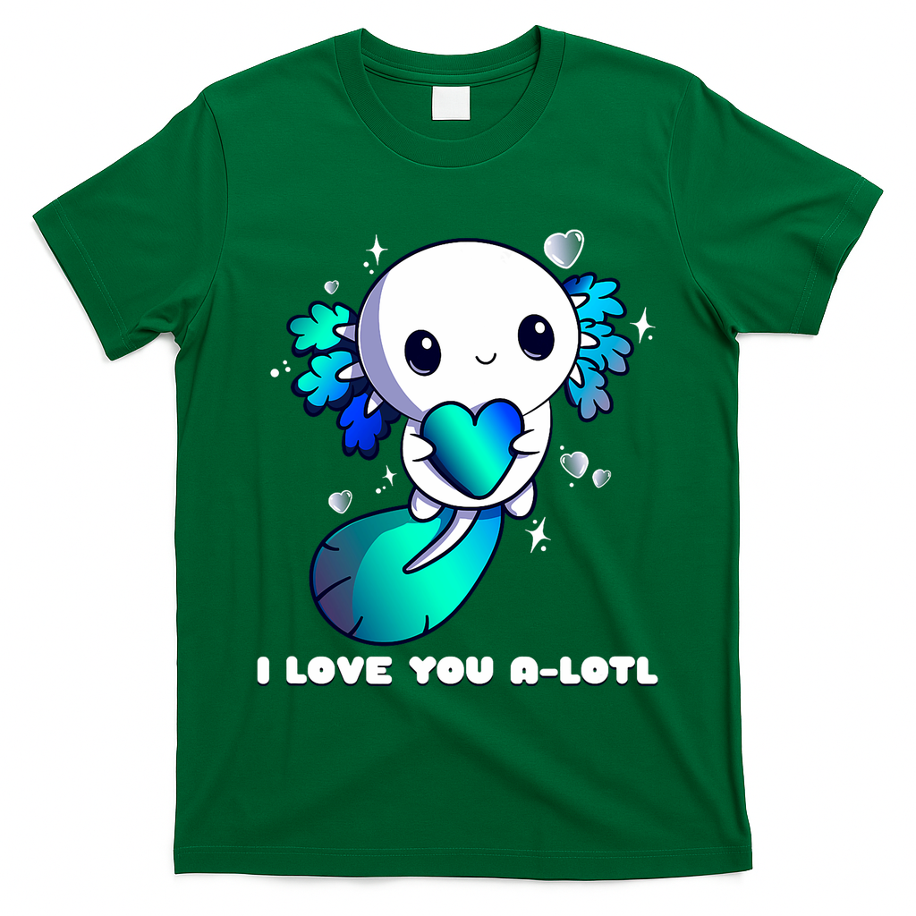I Love You A-Lotl, Axolotl Valentines Day Cute Kawaii Gift T-Shirt